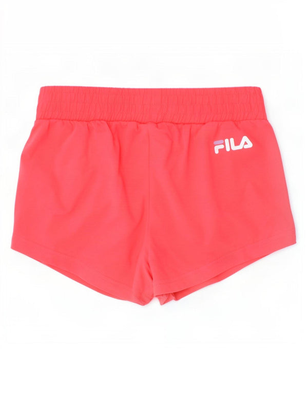 Fila Girls Graphic Sport Shorts 11-12 Years Pink Colourblock Cotton