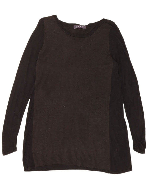 Marks & Spencer Womens Boat Neck Jumper Sweater UK 12 Medium Black