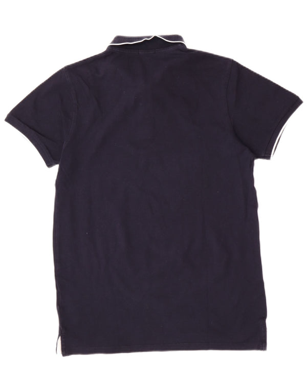 Liu Jo Mens Slim Fit Polo Shirt Large Navy Blue Cotton