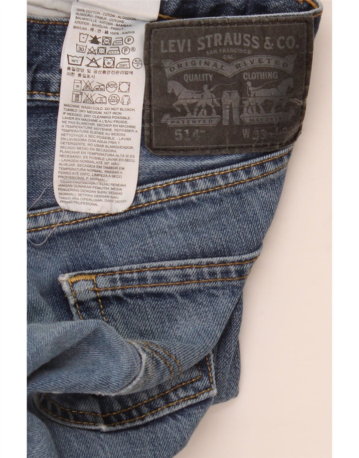 Levi's Mens 514 Straight Jeans W33 L34 Blue Cotton