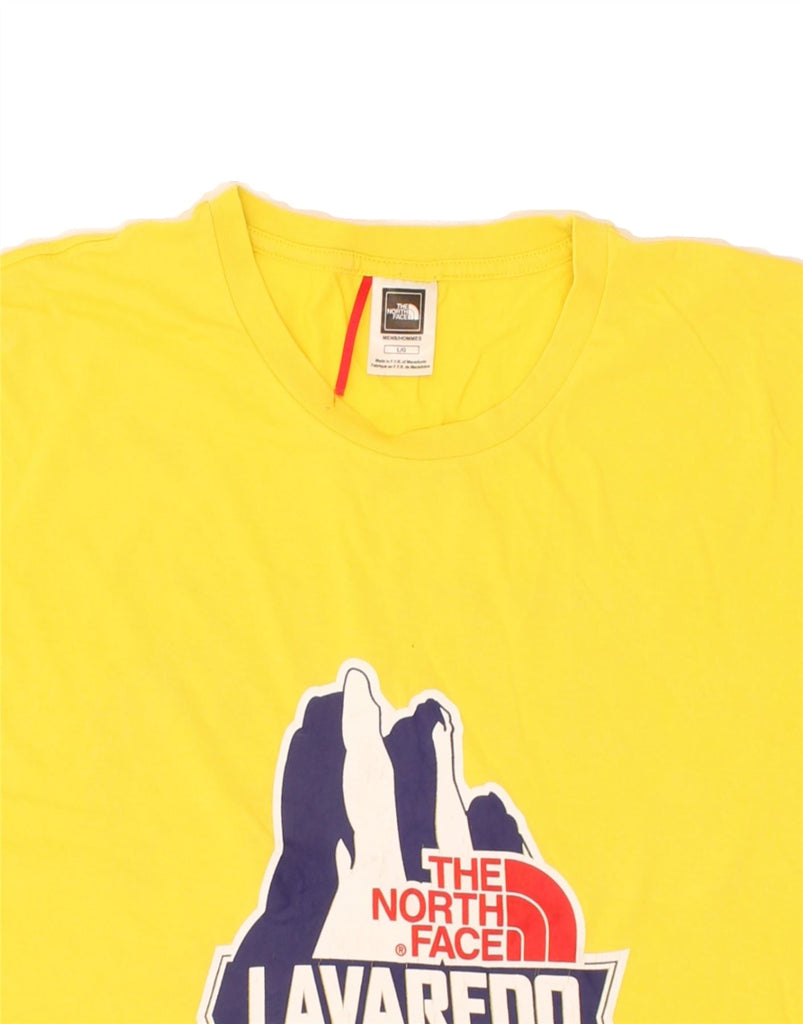 THE NORTH FACE Mens Graphic T-Shirt Top Large Yellow | Vintage The North Face | Thrift | Second-Hand The North Face | Used Clothing | Messina Hembry 