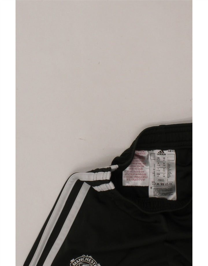 ADIDAS Boys Manchester United Sport Shorts 3-4 Years  Black Polyester