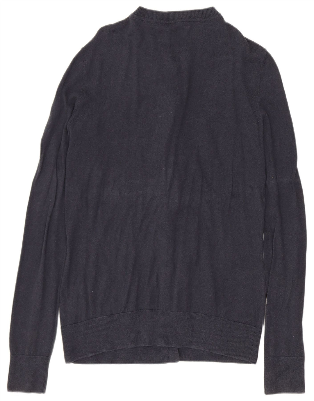 Nautica Womens Cardigan Sweater UK 10 Small Navy Blue Cotton