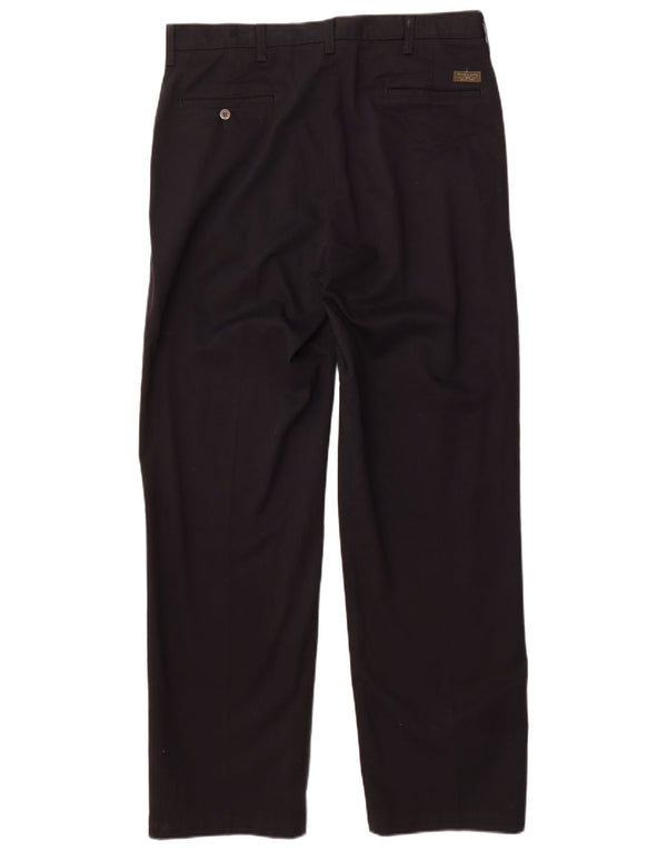 Lee Mens Straight Chino Trousers W36 L32 Black Cotton
