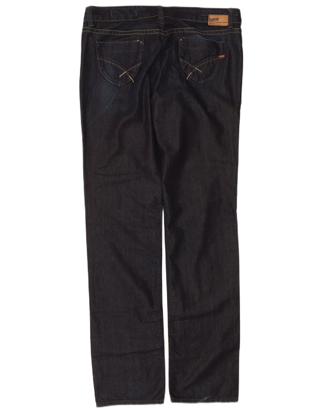 Gas Womens Straight Jeans W34 L35 Navy Blue Cotton