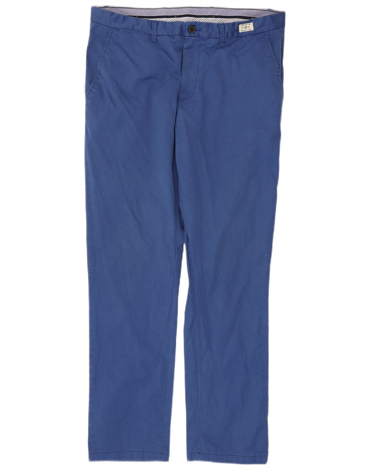 Tommy Hilfiger Mens Straight Chino Trousers W36 L32 Blue Cotton