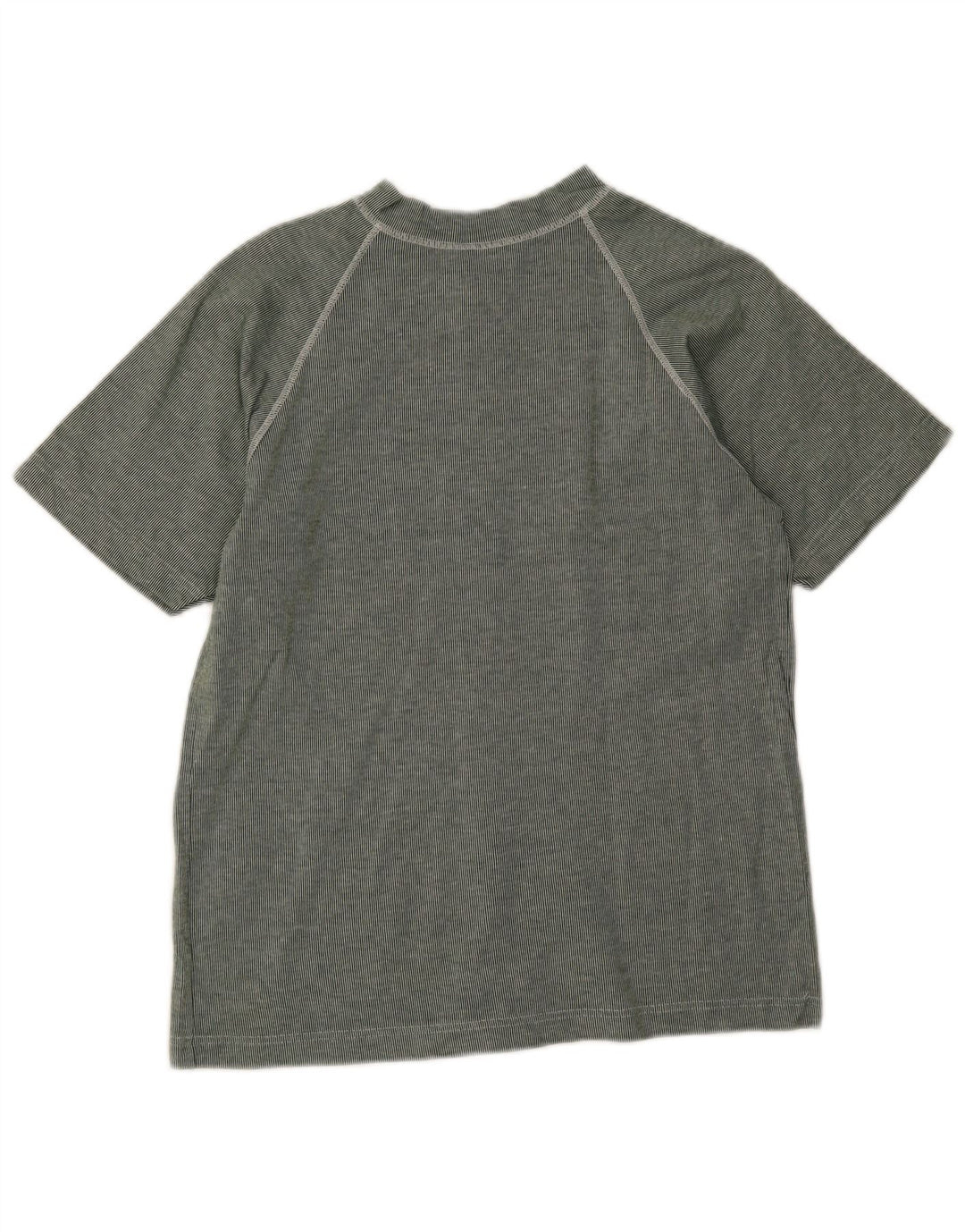 Benetton Mens Jersey Top Small Green Pinstripe