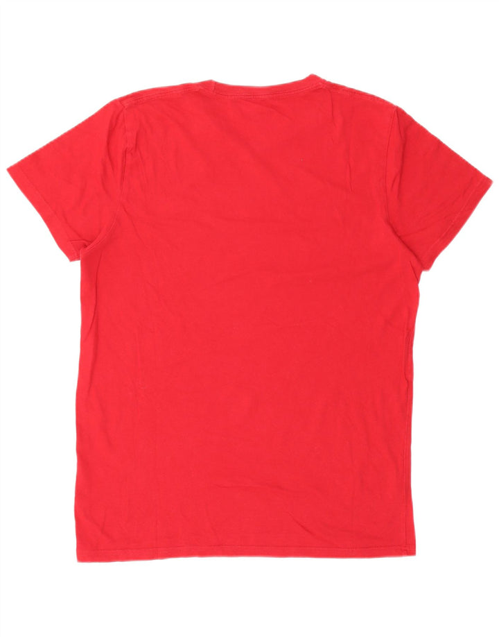 Hollister Mens T-Shirt Top Medium Red Cotton