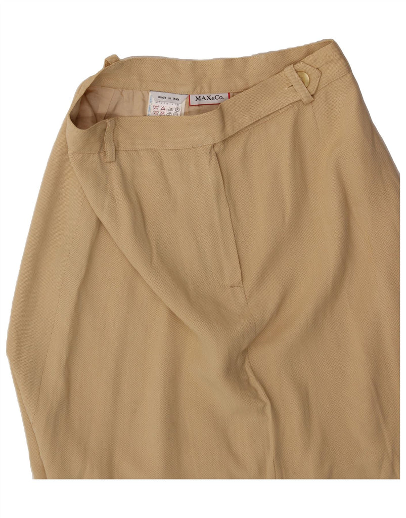 MAX & CO. Womens A-Line Skirt UK 6 XS W24  Beige Vintage Max & Co. and Second-Hand Max & Co. from Messina Hembry 