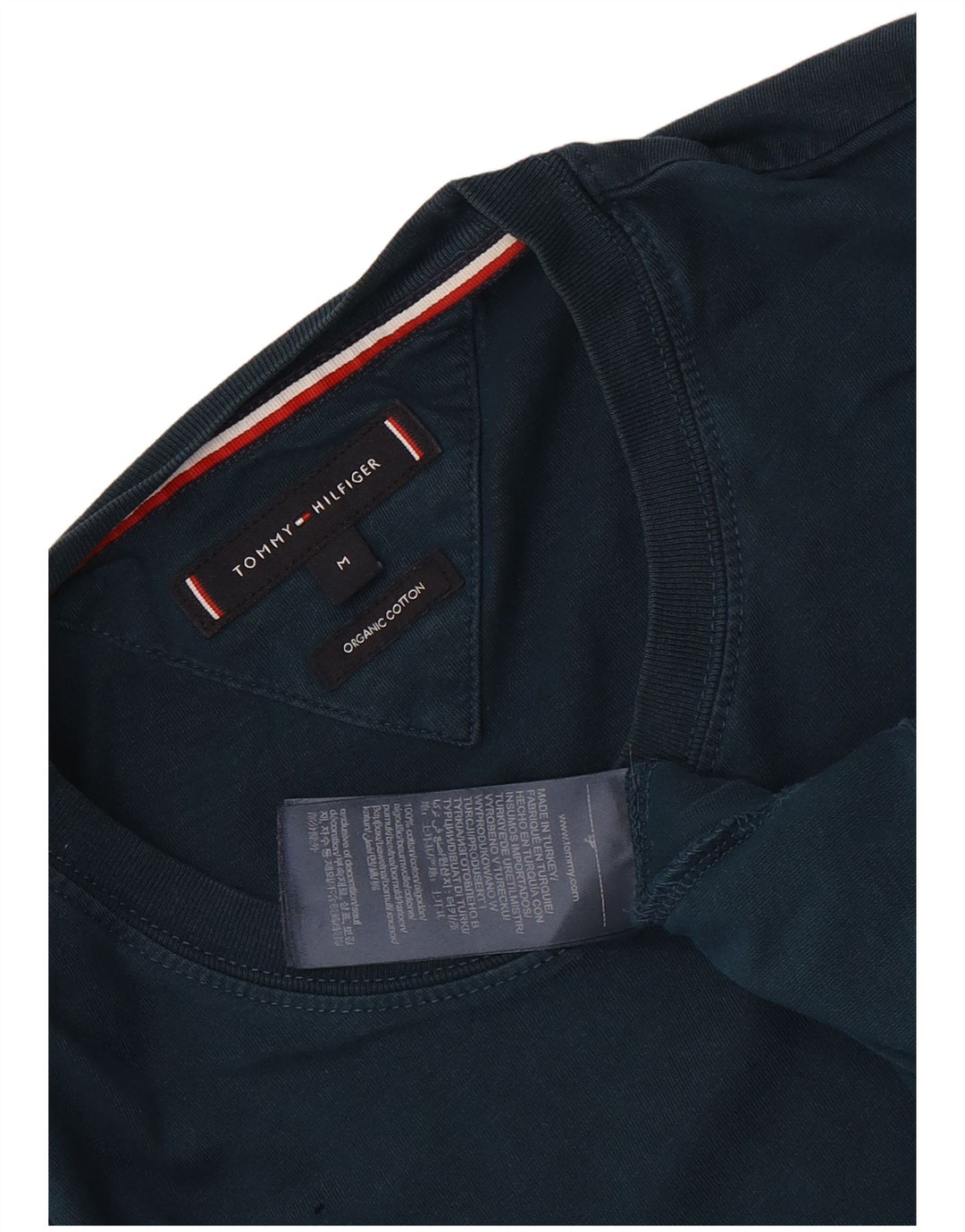 Tommy Hilfiger Mens T-Shirt Top Medium Navy Blue Cotton