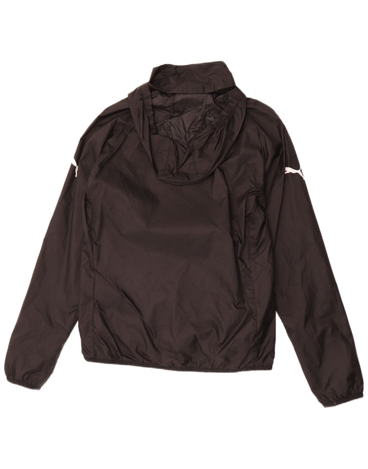 PUMA Mens Hooded Rain Jacket UK 38 Medium Black Polyester