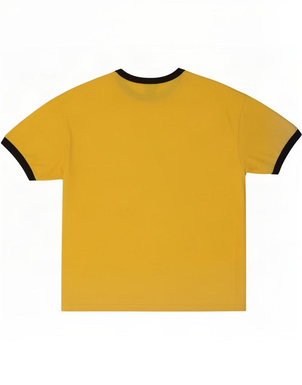 Vintage Mens Punkers 1990 Graphic T-Shirt Top Medium Yellow