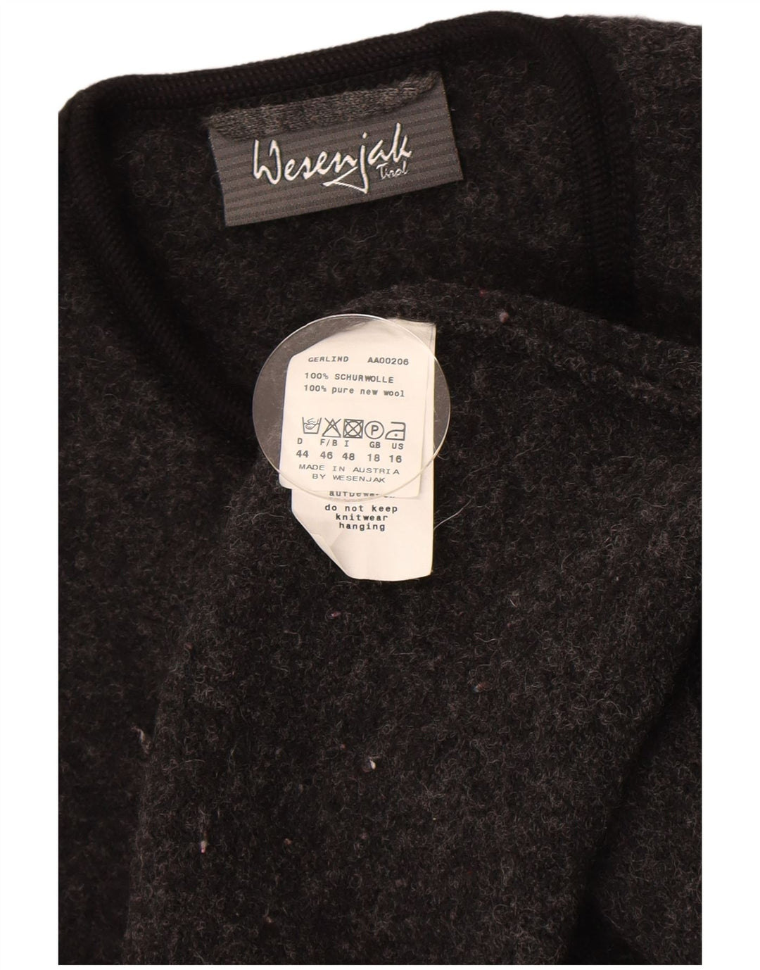 Wesenjak Womens 5 Button Blazer Jacket UK 18 XL  Grey Flecked New Wool