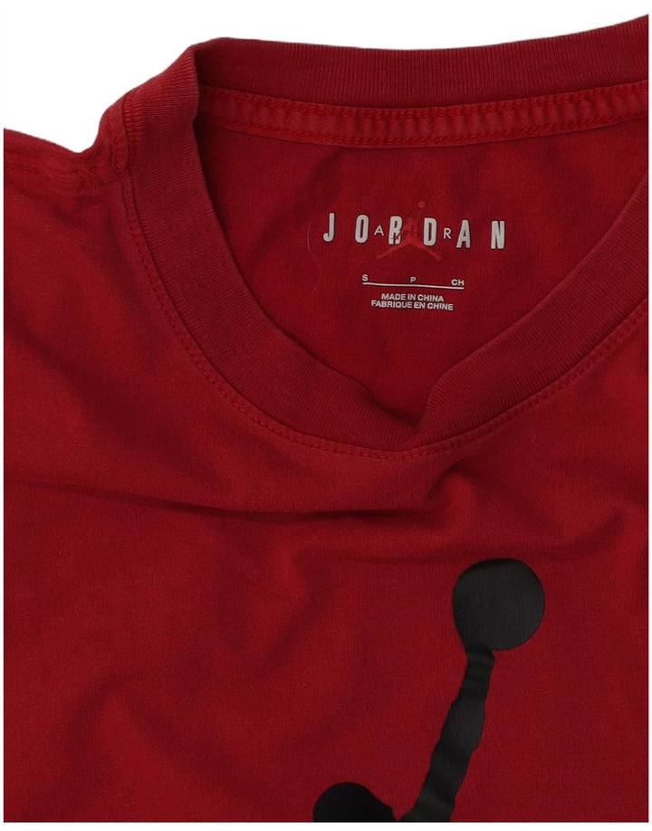 JORDAN Mens Graphic T-Shirt Top Small Red