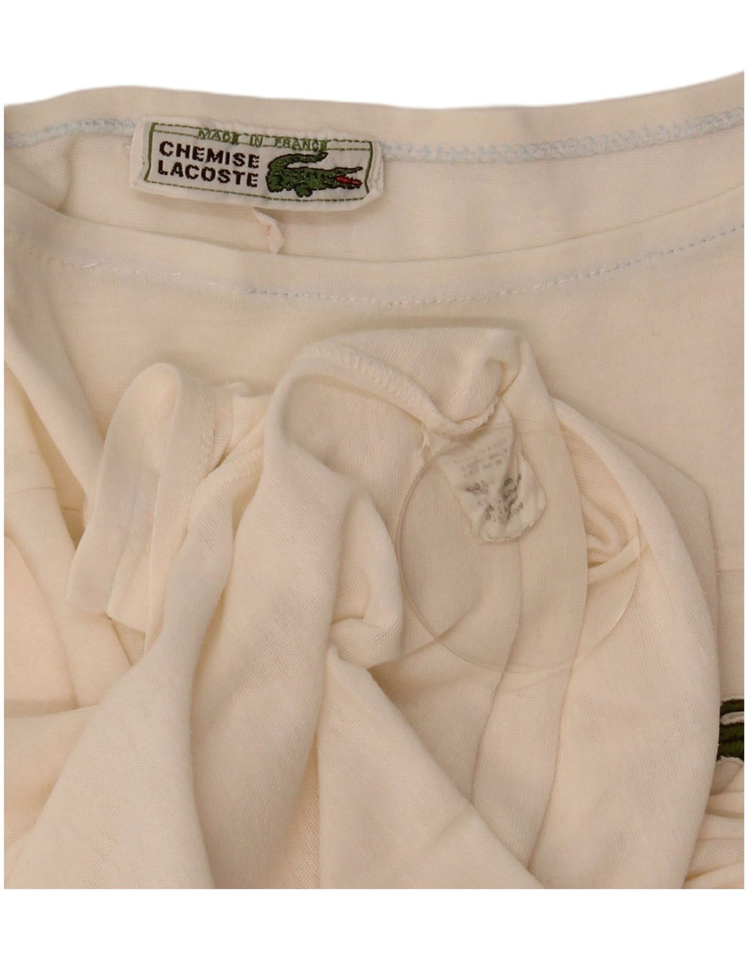 Lacoste Womens T-Shirt Top Size 44 Large White Cotton