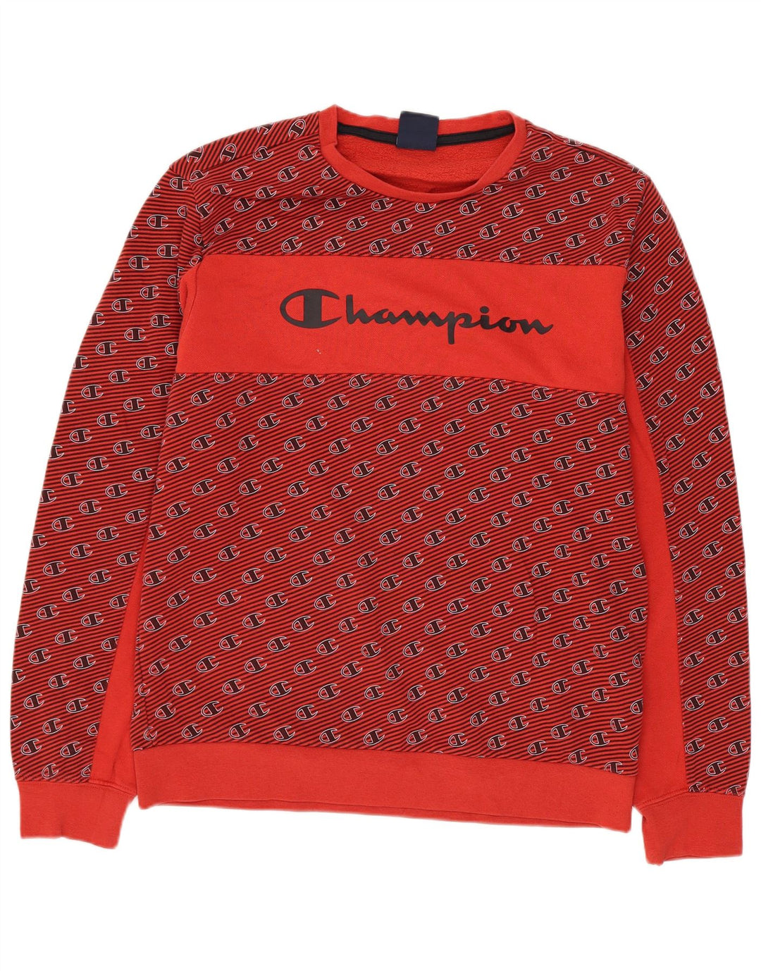 Champion Boys Graphic Sweatshirt Jumper 15-16 Years 2XL Red Cotton