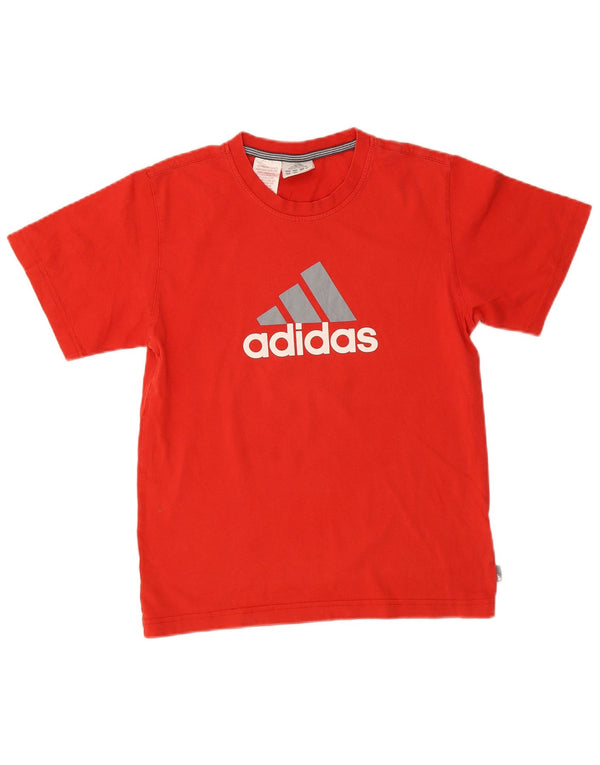 Adidas Boys Graphic T-Shirt Top 11-12 Years Red Cotton