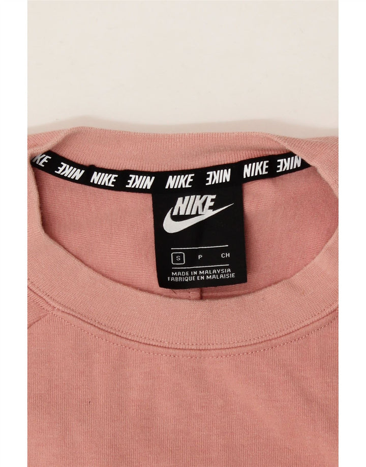 NIKE Womens Oversized Graphic Sweatshirt Jumper UK 10 Small Pink Cotton Vintage Nike and Second-Hand Nike from Messina Hembry 