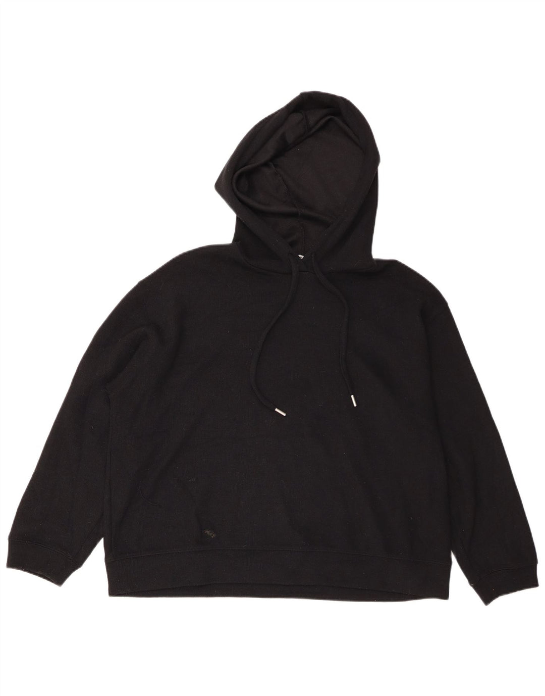 Zara Womens Oversized Hoodie Jumper UK 14 Medium Black Polyester