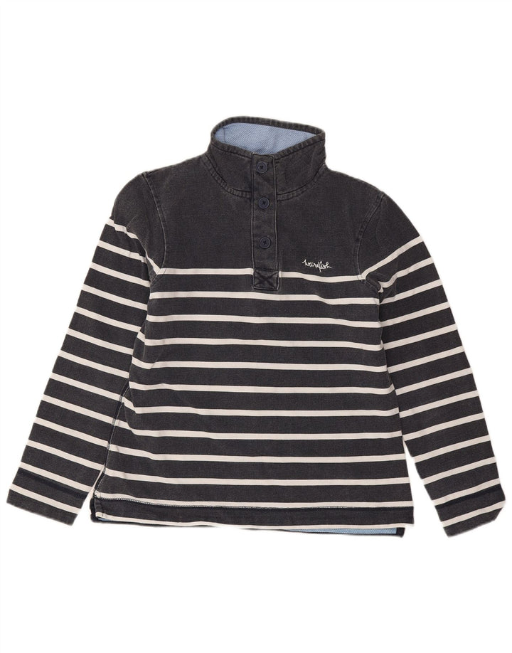 Weird Fish Womens Sweatshirt Jumper UK 10 Small Navy Blue Striped