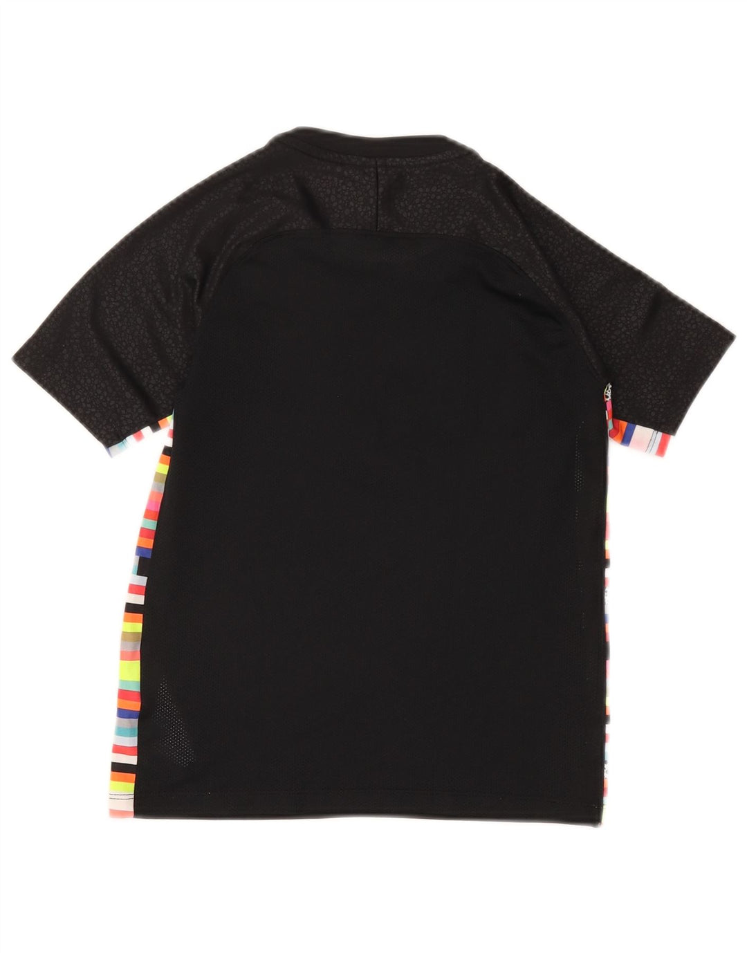 Nike Boys Graphic T-Shirt Top 8-9 Years Small Black Striped Polyester