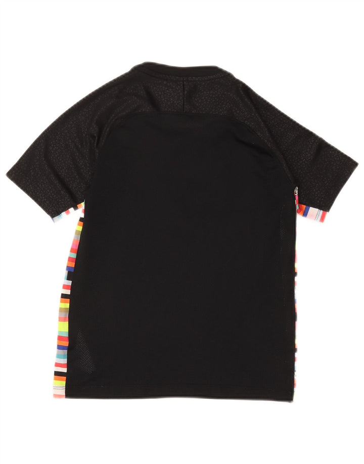 Nike Boys Graphic T-Shirt Top 8-9 Years Small Black Striped Polyester