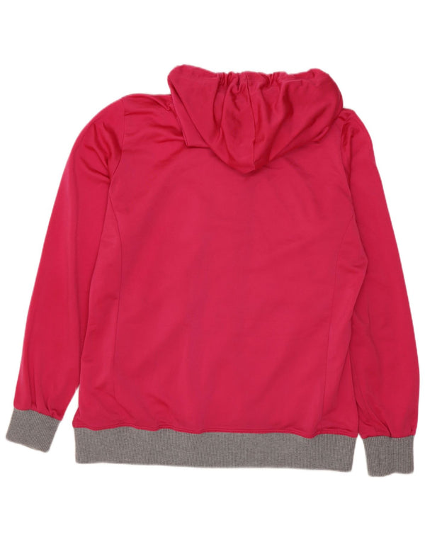 Champion Womens Heritage Fit Zip Hoodie Sweater UK 16 Large Pink