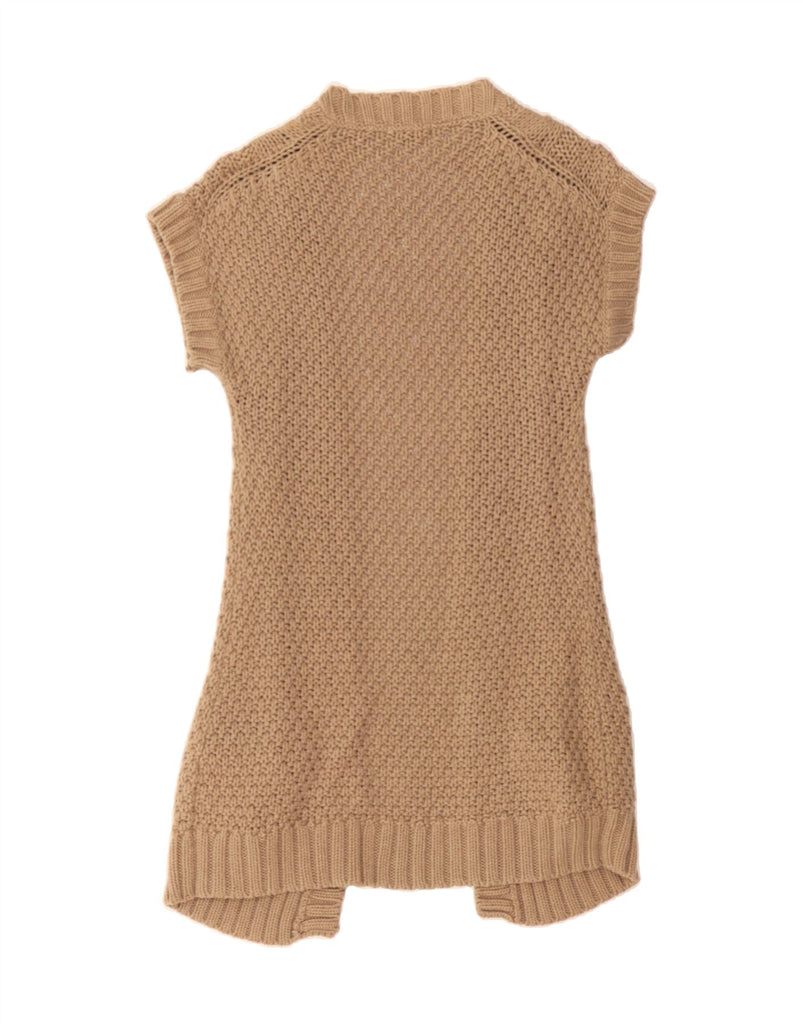 MASSIMO DUTTI Womens Longline Open Cardigan Sweater UK 12 Medium Brown Vintage Massimo Dutti and Second-Hand Massimo Dutti from Messina Hembry 