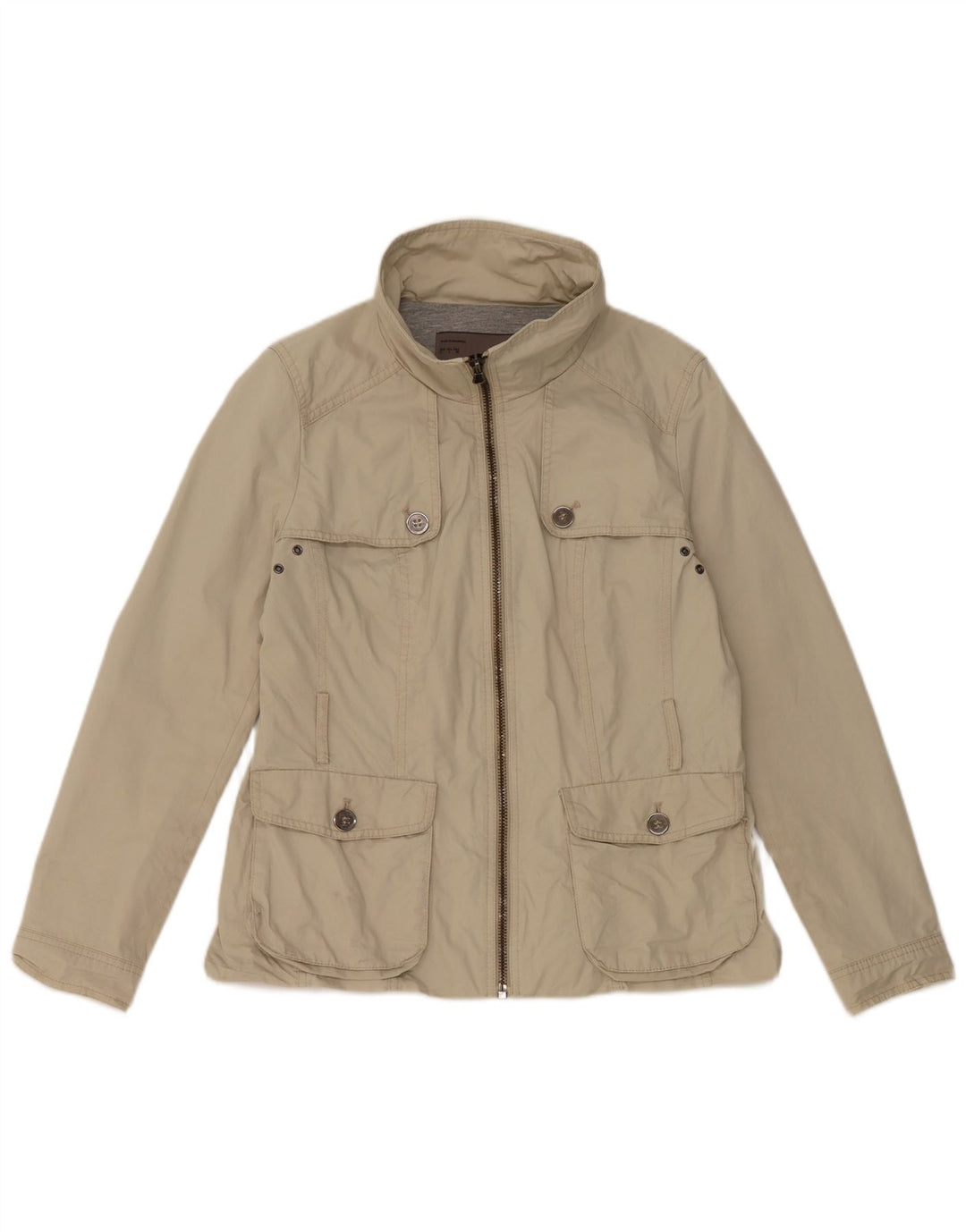 Zara Womens Bomber Jacket UK 14 Large Beige