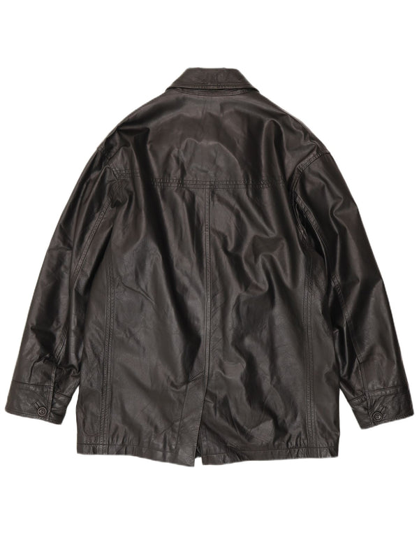 Classics Mens Leather Jacket UK 40 Large Black