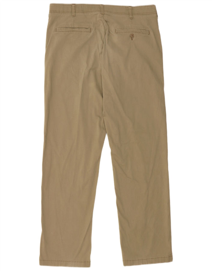 LEE Mens X-treme Comfort Straight Chino Trousers W36 L34 Beige Cotton