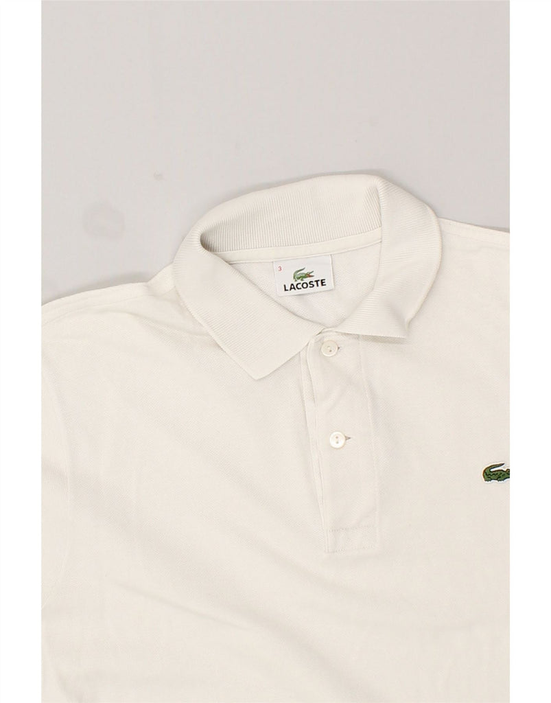 LACOSTE Mens Polo Shirt Size 3 Small White Cotton | Vintage Lacoste | Thrift | Second-Hand Lacoste | Used Clothing | Messina Hembry 