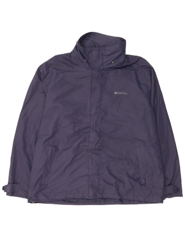 Mountain Warehouse Mens Hooded Windbreaker Jacket UK 42 XL Navy Blue