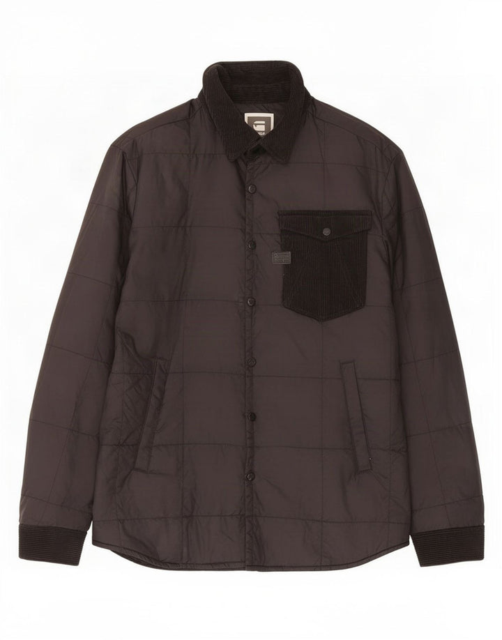 G-Star Mens Padded Jacket UK 44 2XL Black Cotton