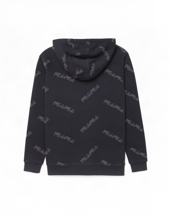 Fila Boys Graphic Hoodie Jumper 11-12 Years Navy Blue Cotton