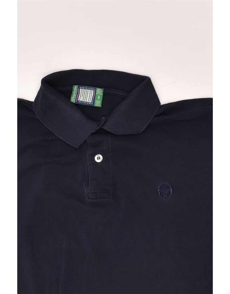 SERGIO TACCHINI Mens Polo Shirt Small Navy Blue | Vintage Sergio Tacchini | Thrift | Second-Hand Sergio Tacchini | Used Clothing | Messina Hembry 