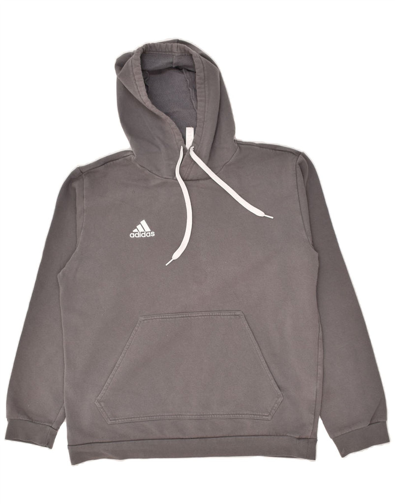 ADIDAS Mens Hoodie Jumper Large Grey Cotton | Vintage Adidas | Thrift | Second-Hand Adidas | Used Clothing | Messina Hembry 