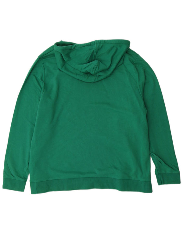 Marks & Spencer Womens Hoodie Jumper UK 24 4XL Green Cotton