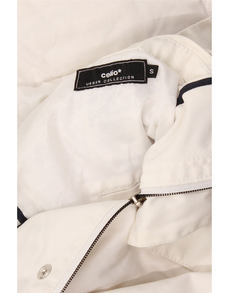 CELIO Mens Bomber Jacket UK 36 Small White Vintage Celio and Second-Hand Celio from Messina Hembry 