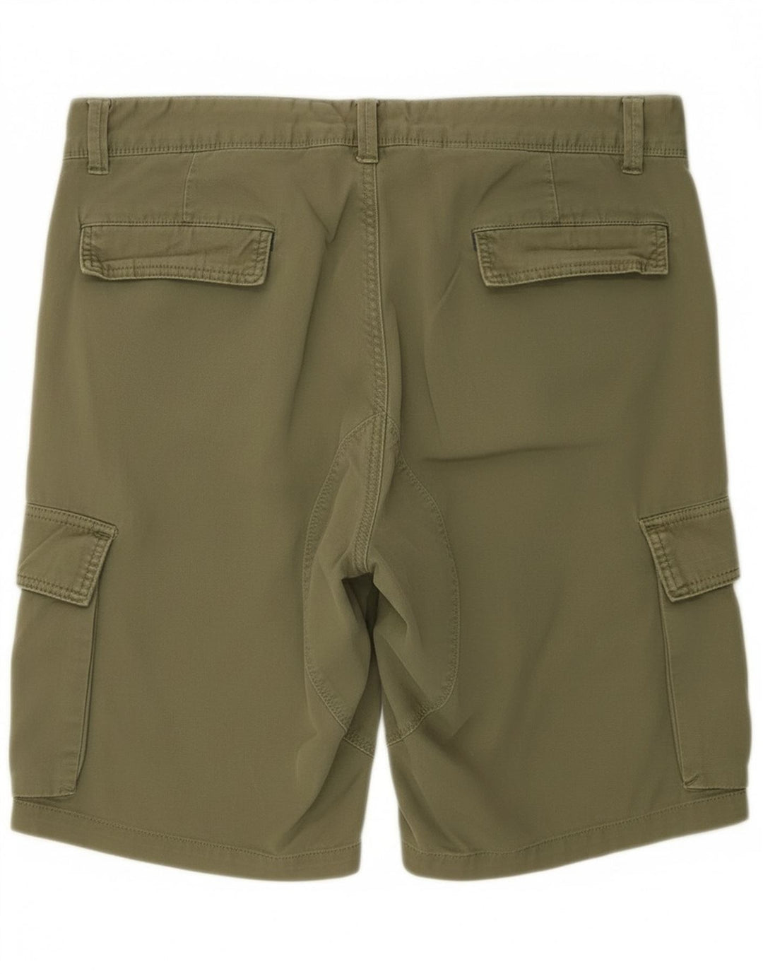 Yes Zee Mens Cargo Shorts W33 Medium Khaki Cotton
