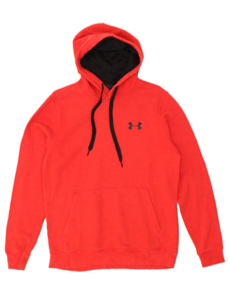 UNDER ARMOUR Mens Cold Gear Graphic Hoodie Jumper Small Red Cotton | Vintage Under Armour | Thrift | Second-Hand Under Armour | Used Clothing | Messina Hembry 