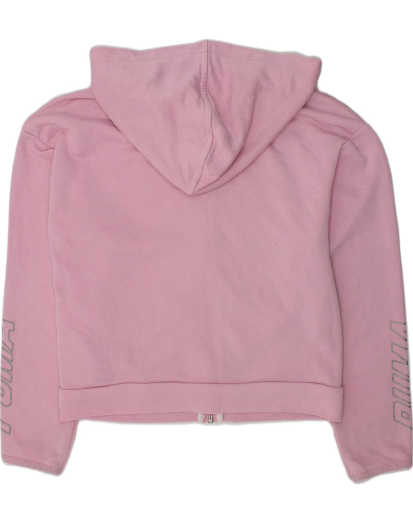 PUMA Girls Zip Hoodie Sweater 11-12 Years Pink Cotton | Vintage Puma | Thrift | Second-Hand Puma | Used Clothing | Messina Hembry 