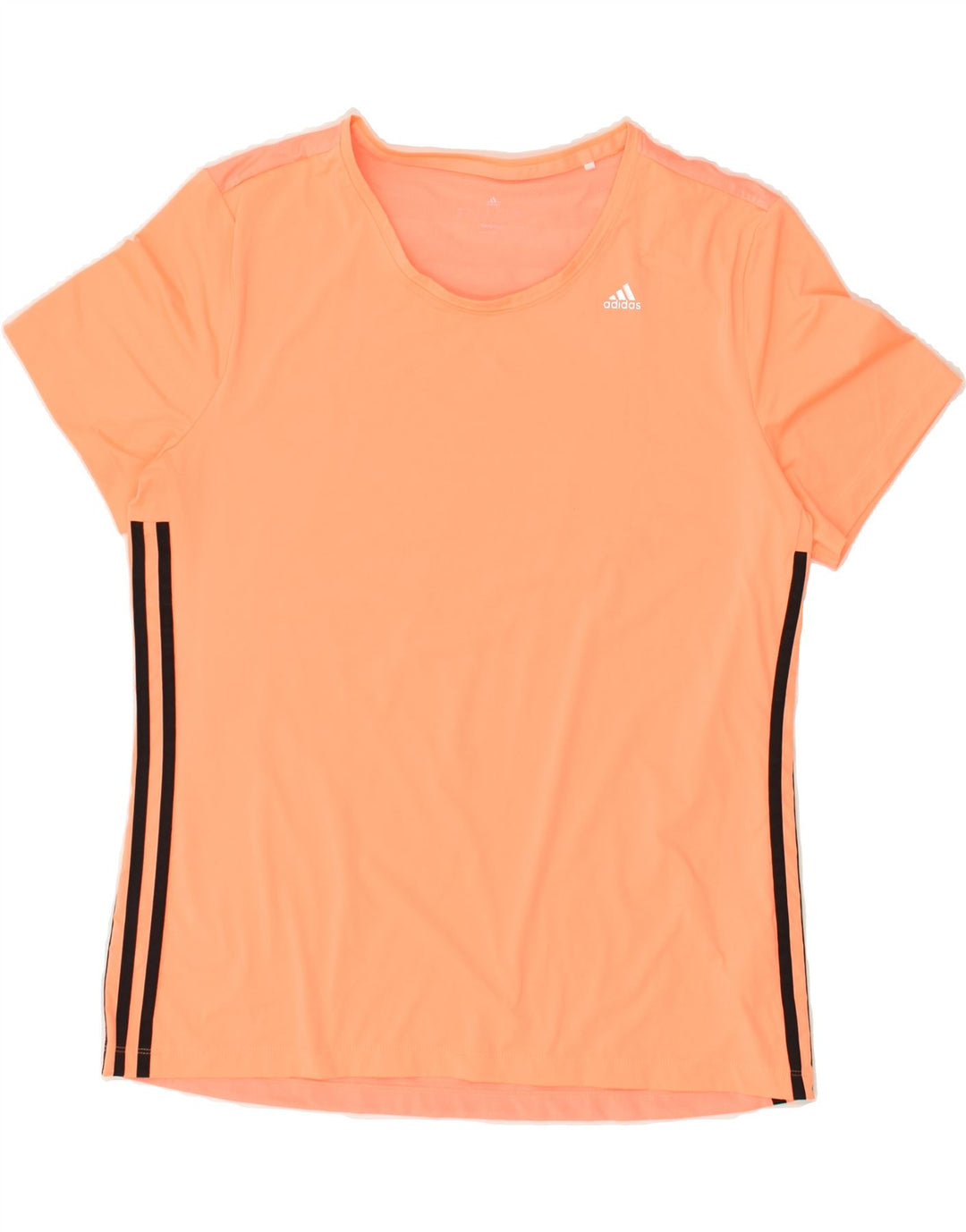 ADIDAS Womens Graphic T-Shirt Top UK 18 XL Orange Polyester | Vintage Adidas | Thrift | Second-Hand Adidas | Used Clothing | Messina Hembry 