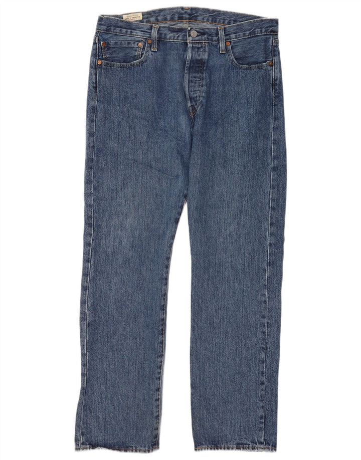 Levi's Mens 501 Straight Jeans W34 L32 Blue Cotton