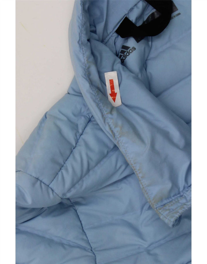 Adidas Womens Padded Jacket UK 4/6 XS Blue Polyester