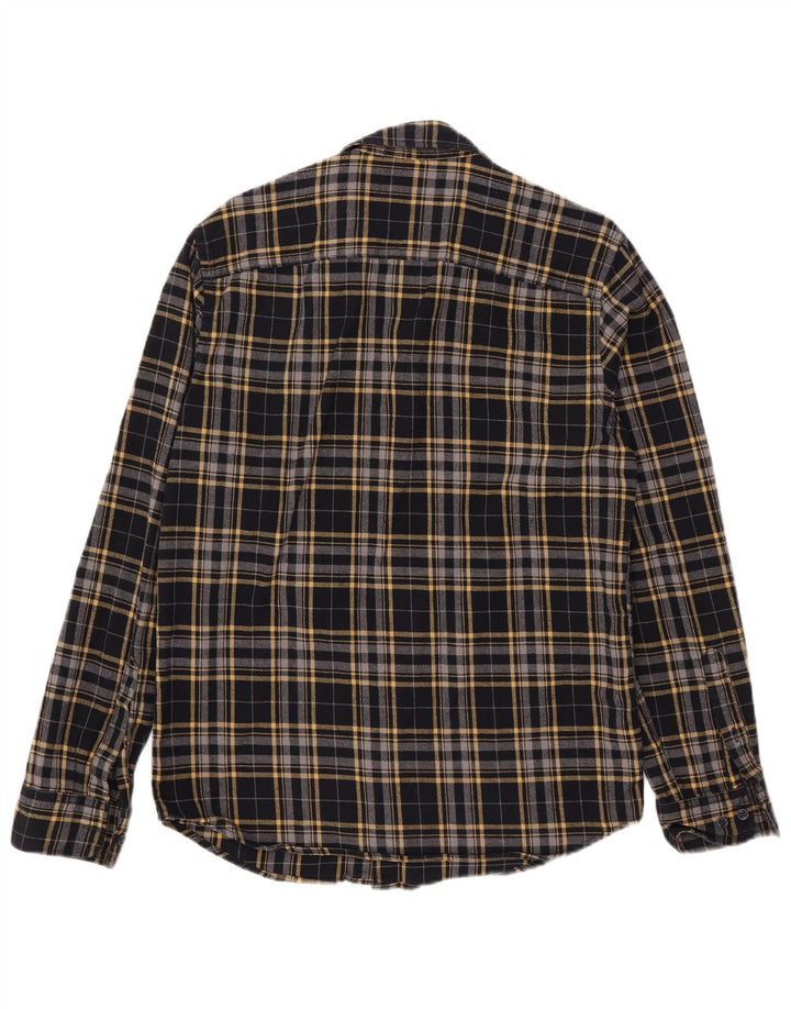Jack & Jones Mens Flannel Shirt Medium Black Check Cotton