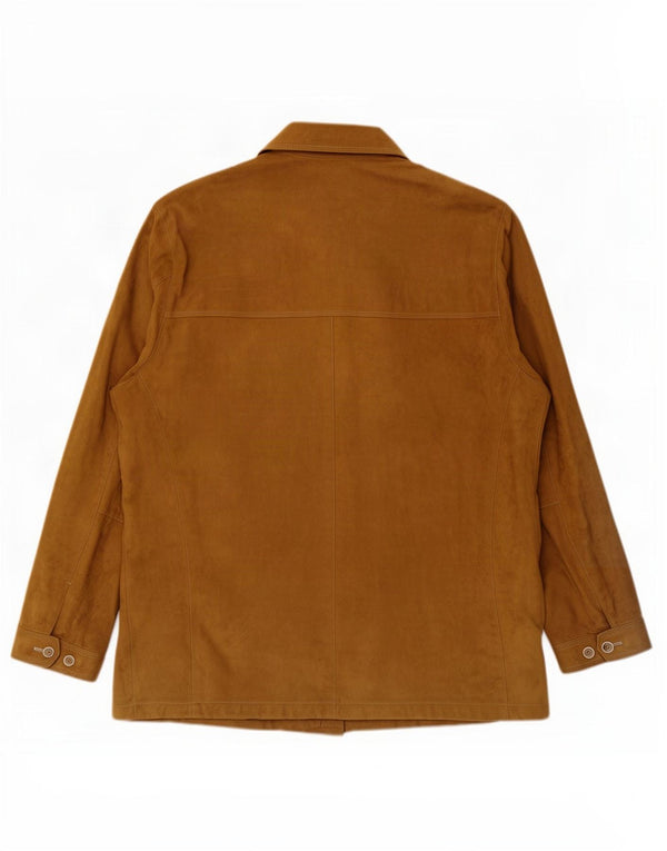 Bugatti Mens Faux Suede Jacket UK 46 3XL Brown Polyamide