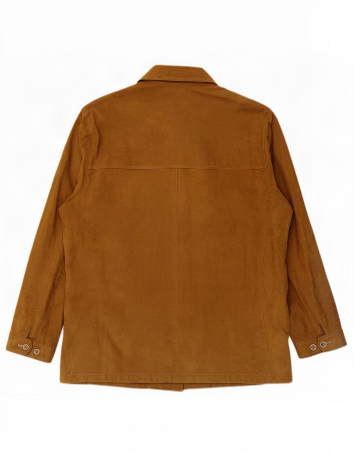 Bugatti Mens Faux Suede Jacket UK 46 3XL Brown Polyamide