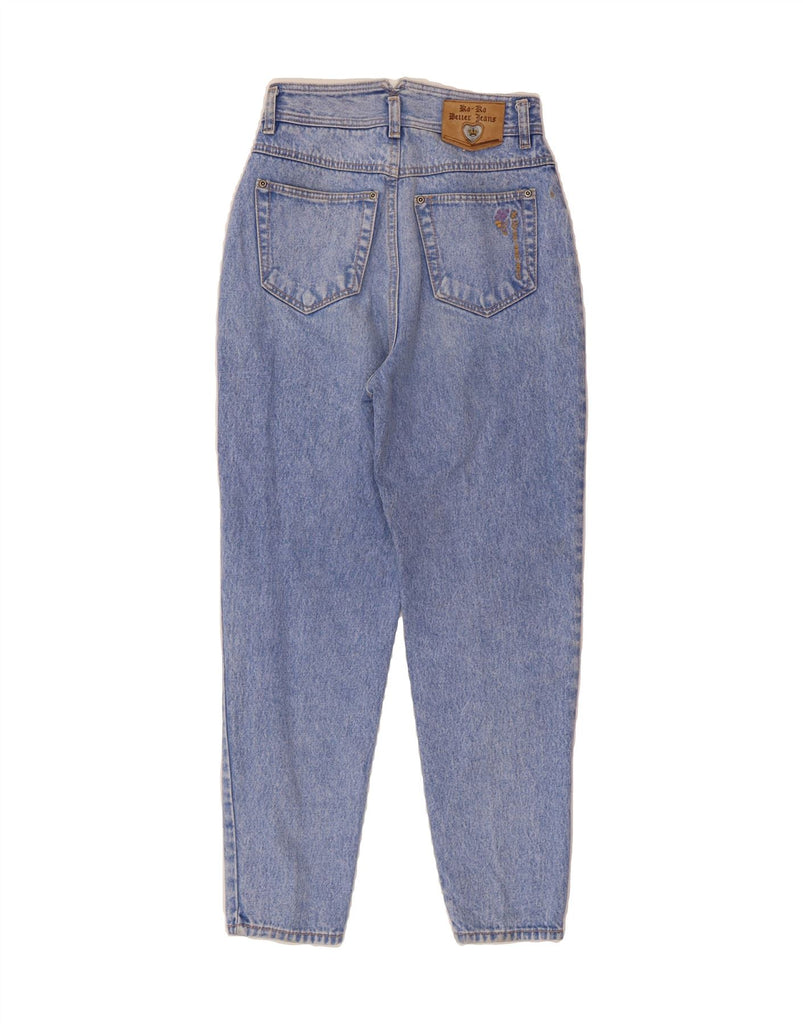 VINTAGE Womens High Rise Tapered Jeans W24 L26 Blue Vintage Vintage and Second-Hand Vintage from Messina Hembry 