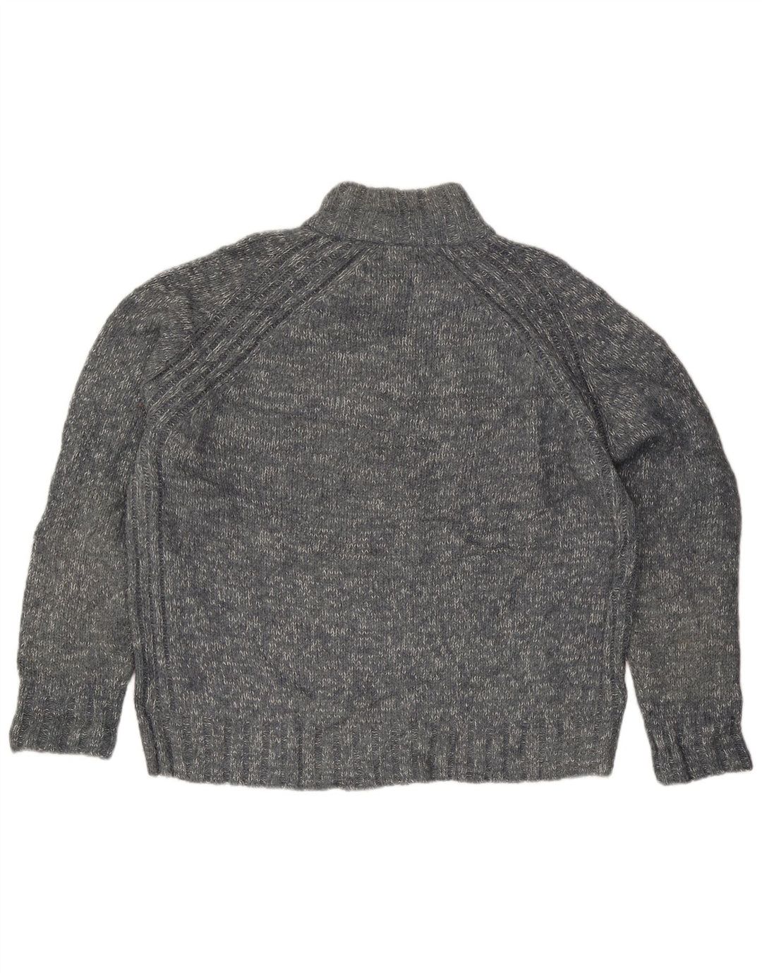 Marks & Spencer Mens Blue Harbour Zip Neck Jumper Sweater XL Grey Flecked